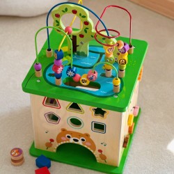 TOOKY TOY Kostka Edukacyjna Sorter Labirynt Przeplatanka Zwierzątka