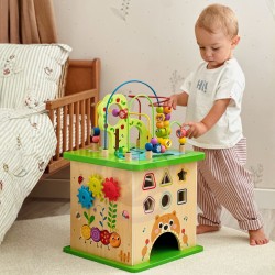 TOOKY TOY Kostka Edukacyjna Sorter Labirynt Przeplatanka Zwierzątka