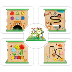 TOOKY TOY Kostka Edukacyjna Sorter Labirynt Przeplatanka Zwierzątka