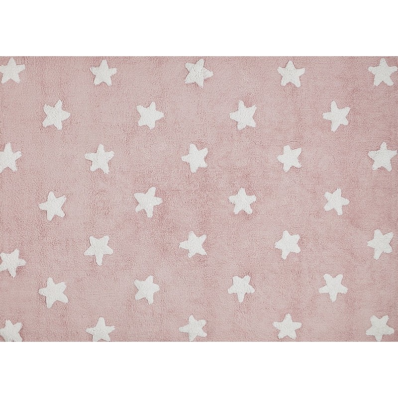 Dywan dziecięcy Pink Stars White