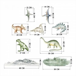 Naklejki na ścianę Dinozaury zestaw DK396