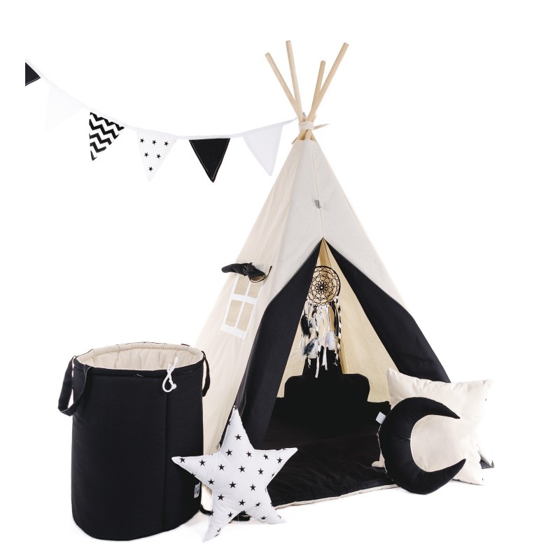 Namiot Tipi Grafitowa Elegancja z okienkiem i matą