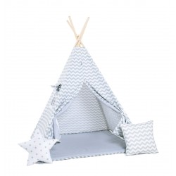 Namiot Tipi Srebrzyste Fale z okienkiem i matą