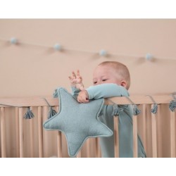 Poduszka z pomponem Twinkle Star Grey