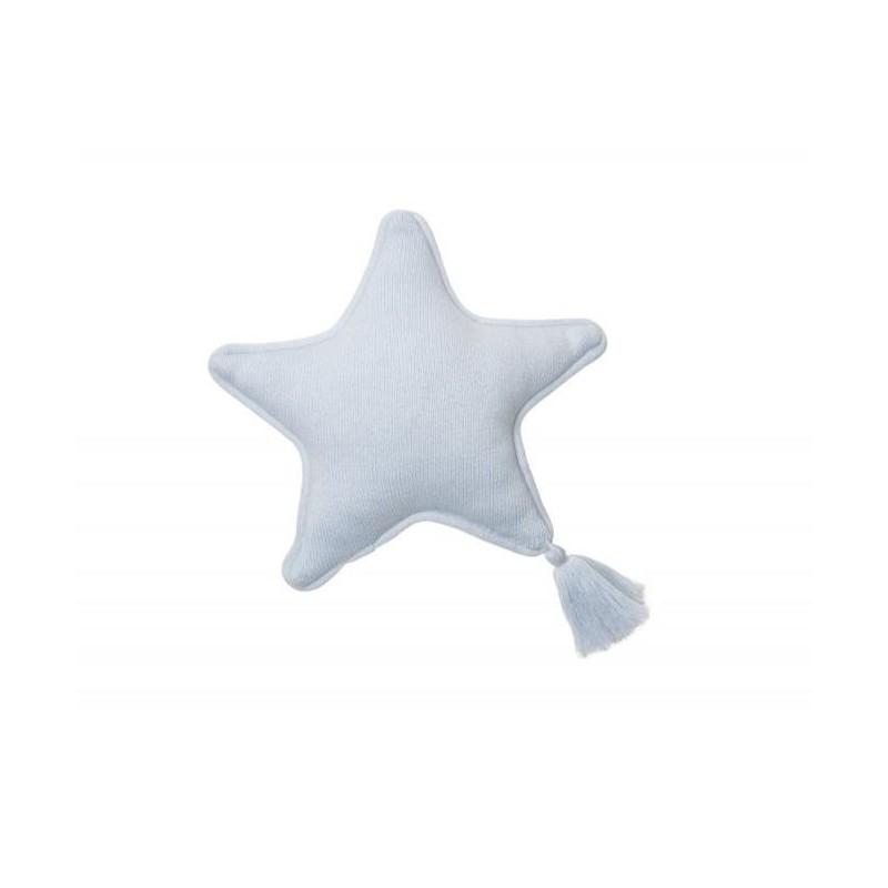 Poduszka z pomponem Twinkle Star Soft Blue