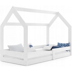 Łóżko Domek z materacem 160x80 Białe
