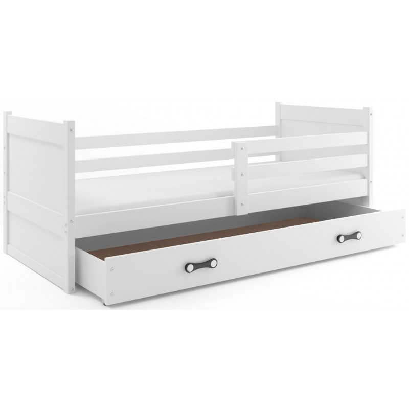 Łóżko dla dziecka Rico 190x80 z materacem Białe