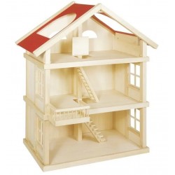 Drewniany Domek dla lalek 3 piętra