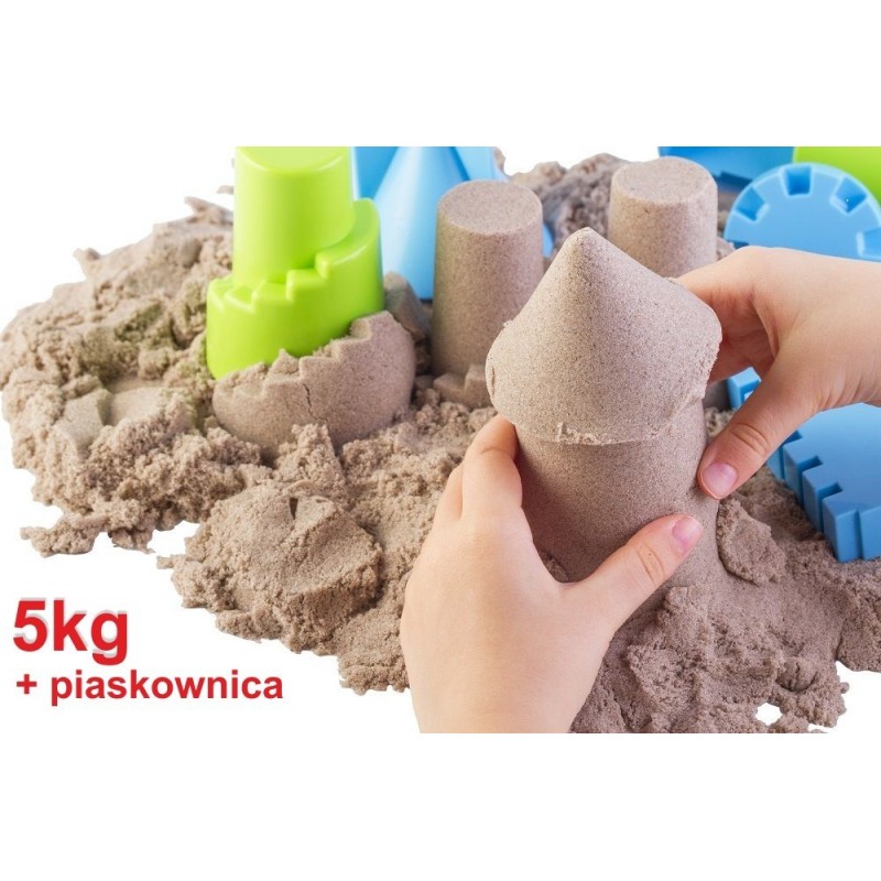 Piasek kinetyczny 5kg z piaskownicą - polski piasek