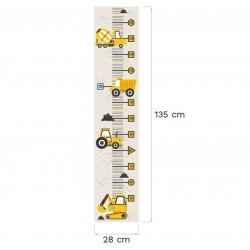 Miarka wzrostu - Pojazdy Budowlane Żółte