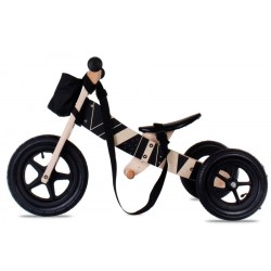 Rowerek biegowy drewniany 2w1 Twist Plus - Samoa Black Edition 