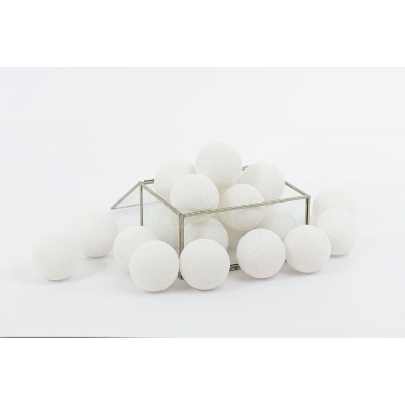 Cotton Balls - Świecące kule - All White