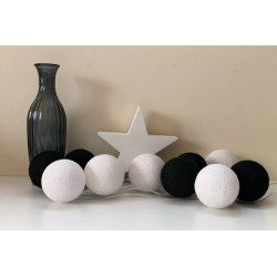 Cotton Balls - Świecące kule - Black & White