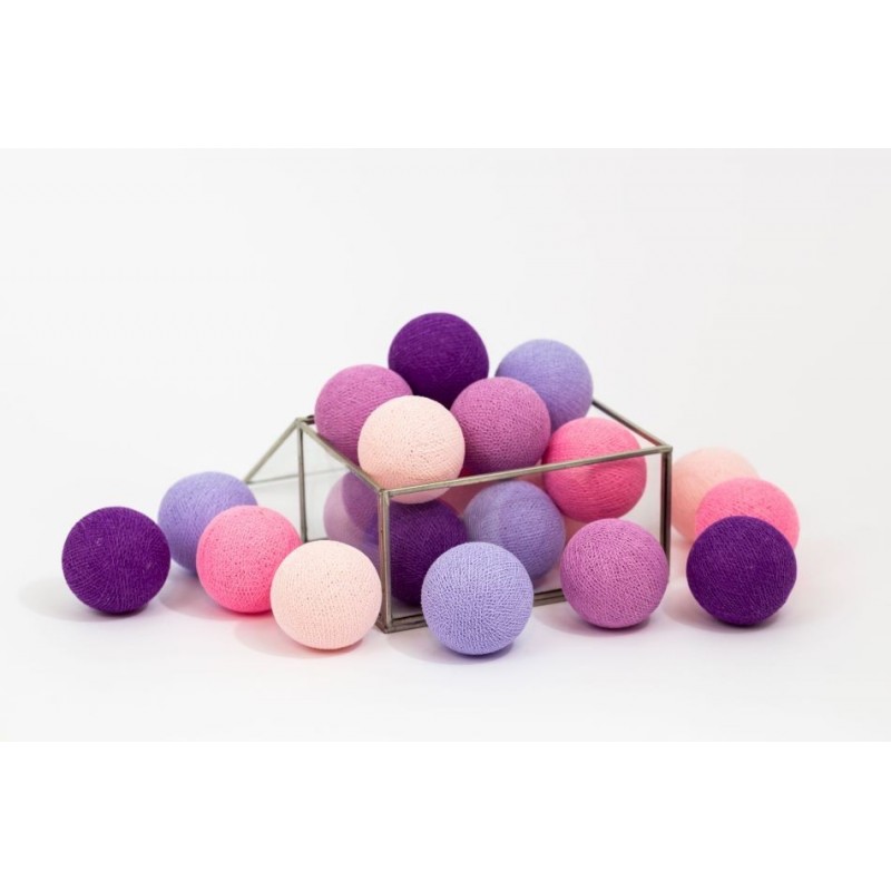 Cotton Balls - Świecące kule - Light Berry