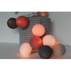 Cotton Balls - Świecące kule - Dusty Pink
