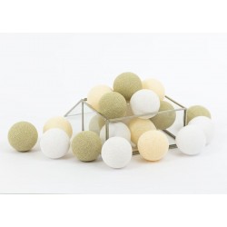 Cotton Balls - Świecące kule - Perłowe