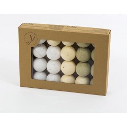 Cotton Balls - Świecące kule - Perłowe