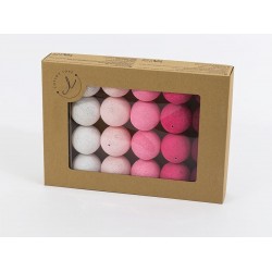 Cotton Balls - Świecące kule - Sweet Pink
