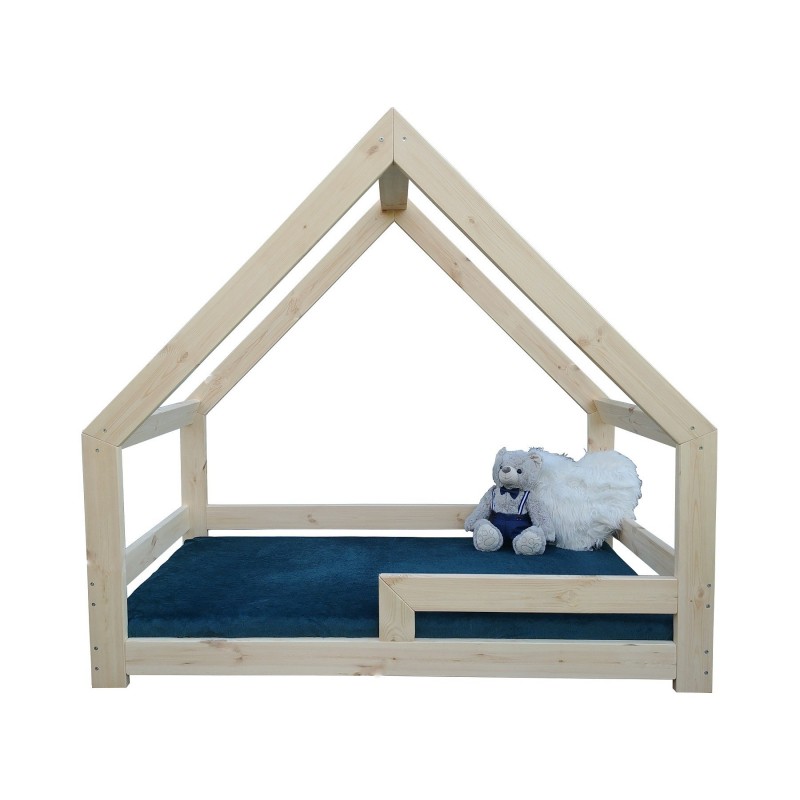 Łóżko Domek dziecięce 160x80 klasyczne + barierka + stelaż