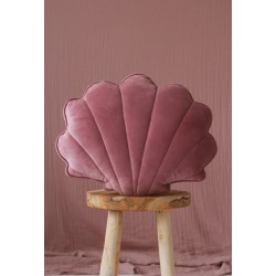 Poduszka Muszla Soft Velvet - Dirty Pink
