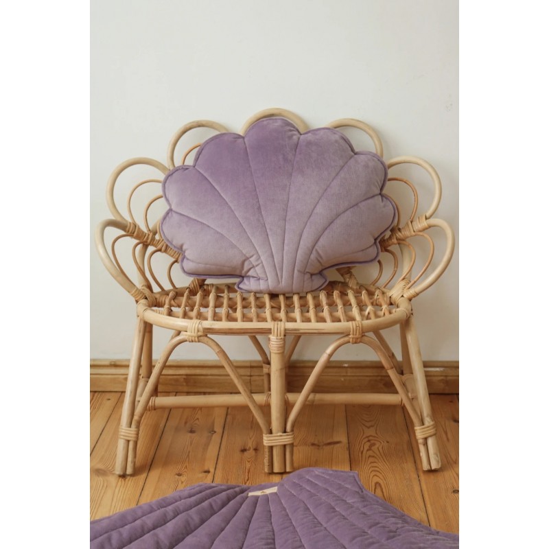 Duża Velvetowa Poduszka Muszla - purple