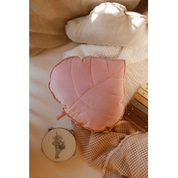 Velvetowa Poduszka Liść - soft pink