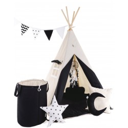 Namiot Tipi Grafitowa Elegancja z okienkiem i matą