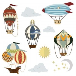 Naklejki do pokoju dziecka Travel Balloons