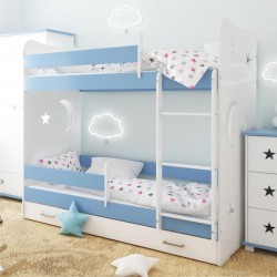 Łóżko piętrowe dla dzieci Stars II 180x80 z szufladą