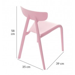 Krzesełko dziecięce Pico I candy pink - wymiary