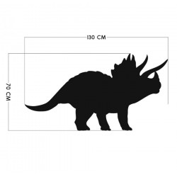 Naklejka tablicowa do pokoju dziecka - Dinozaur T16 - wymiary