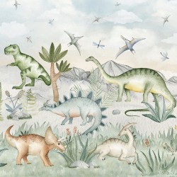 Tapeta dla dziecka - Dinozaury W09