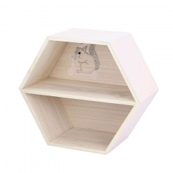 Półka dla dziecka Hexagon róż Wiewiórka 26cm