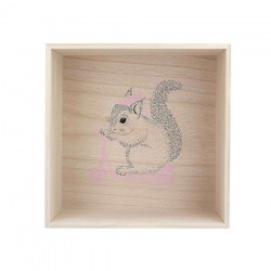 Półka dla dziecka Box - wiewiórka pink 31cm