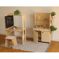 Drewniana kuchnia dla dzieci - Zabawka Montessori
