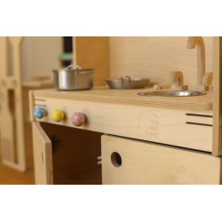 Drewniana wyspa kuchenna dla dzieci - Zabawka Montessori
