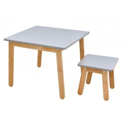 Krzesełko dziecięce Woody GREY  + stolik