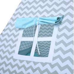 Namiot Tipi Błękitna Drzemka z okienkiem i matą - okienko