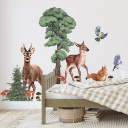 Naklejki na ścianę dla dziecka - Leśne zwierzęta II