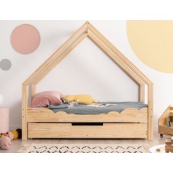 Łóżko dziecięce domek z szufladą LOCA D