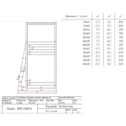 Łóżko piętrowe 2osobowe - Łóżko domek Mila DMP - wymiary