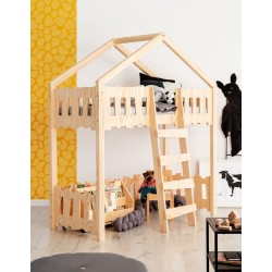 Łóżko piętrowe dla dzieci - Łóżko piętrowe domek ZIPPO PA