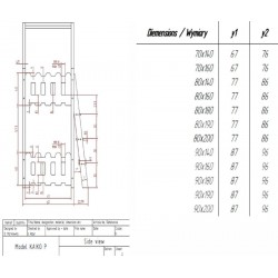 Łóżko piętrowe 2osobowe - Łóżko piętrowe domek KAIKO P - wymiary