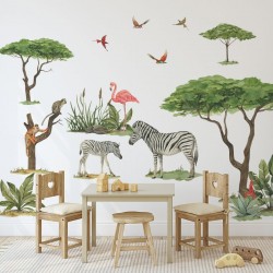Naklejki na ścianę do pokoju dziecka - Zwierzęta Safari DK433