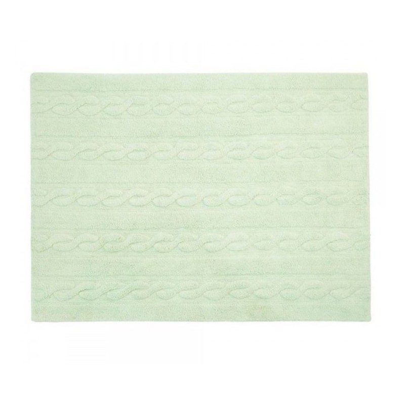 Bawełniany dywan dla dziecka Trenzas Soft Mint