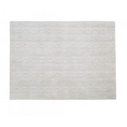 Bawełniany dywan dla dziecka Trenzas Soft Grey - Lorena Canals