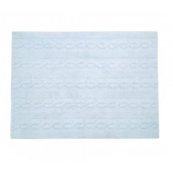 Bawełniany dywan dla dziecka Trenzas Soft Blue - Lorena Canals