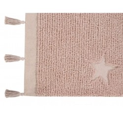 Bawełniany dywan dla dzieci Hippy Stars Vintage Nude