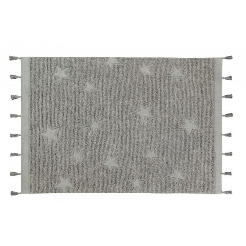 Bawełniany dywan dla dzieci Hippy Stars Grey