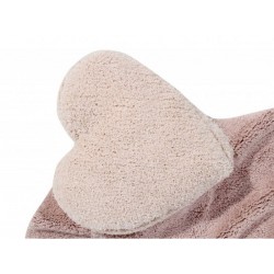 Bawełniany dywan z poduszką serce - Puffy Love Nude